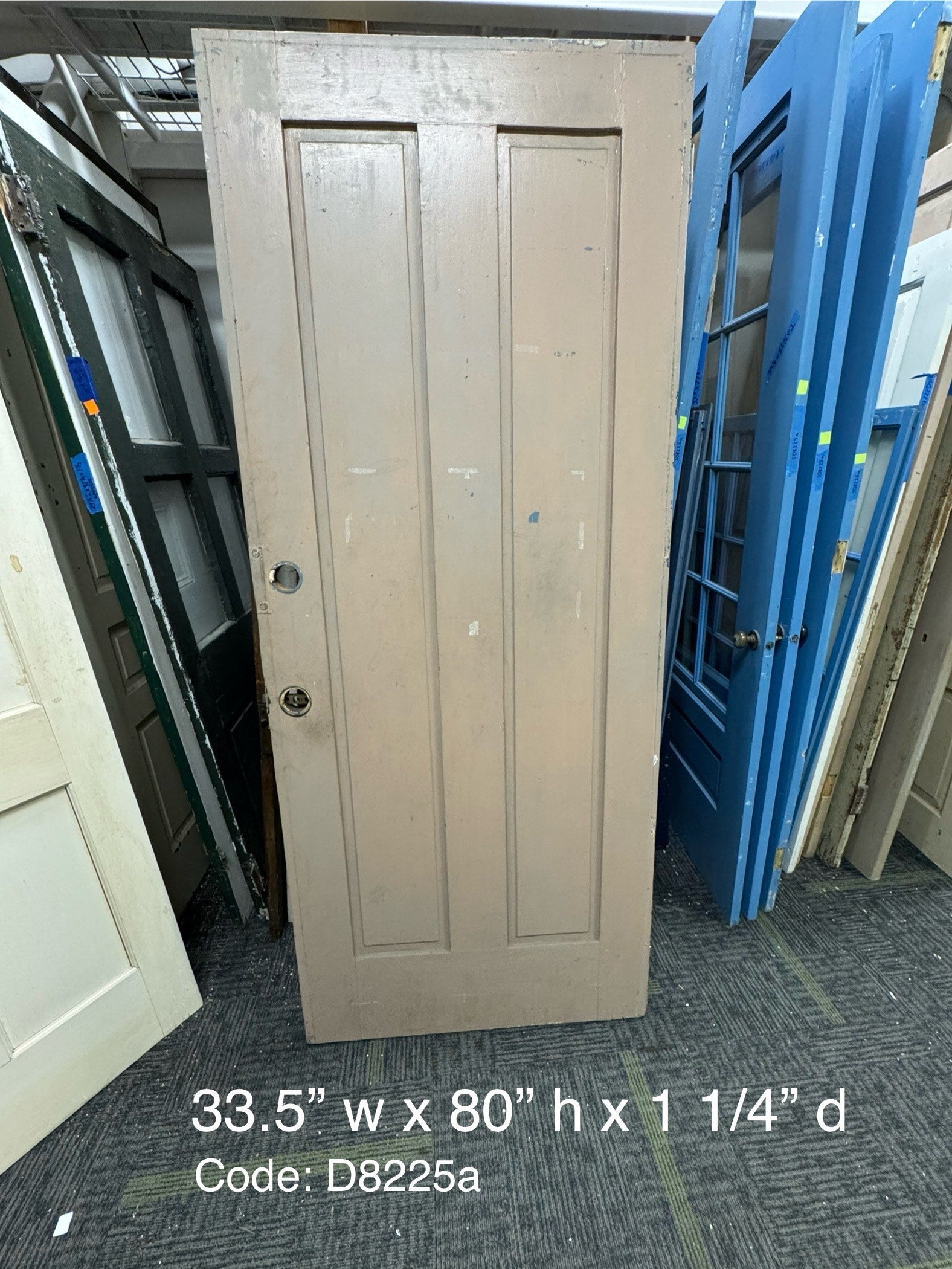 2 Vertical Panel 19th Century Wooden Door D8225a | Hudson Valley