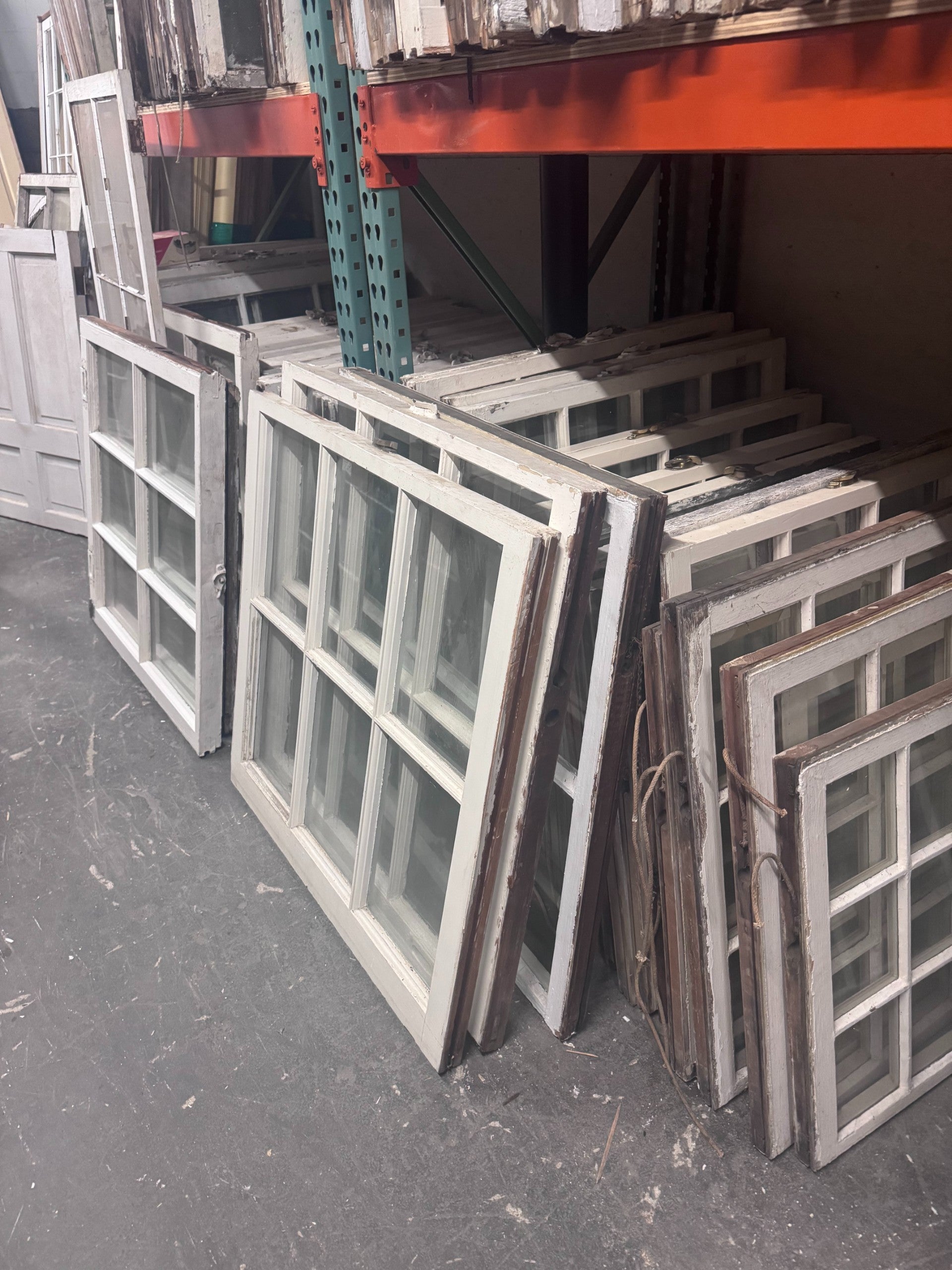 Group of 6 Over 6 Window Sashes of Various Sizes | Hudson Valley House ...