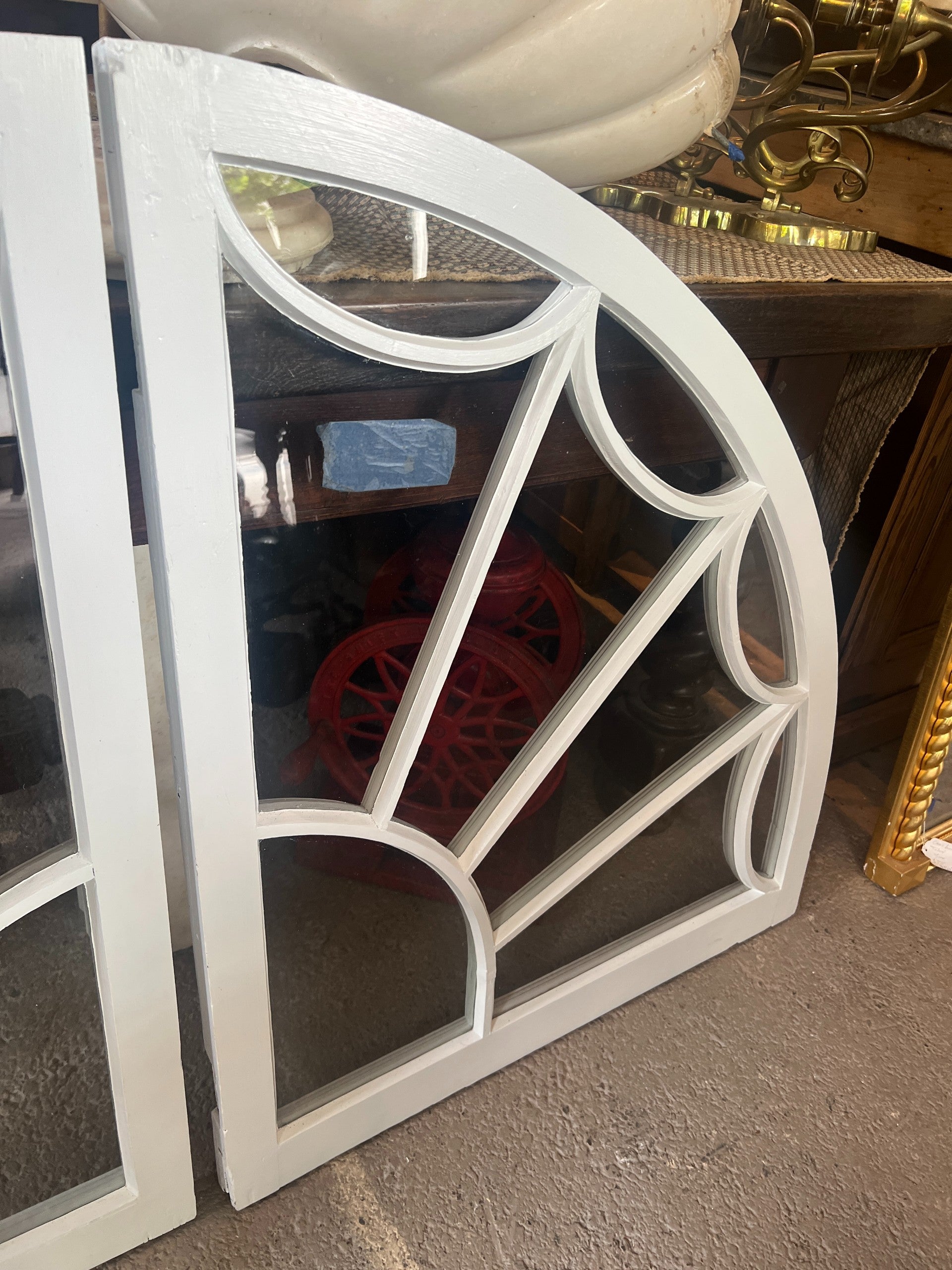 Fully Restored, Quarter Round Windows - Pair | Hudson Valley House