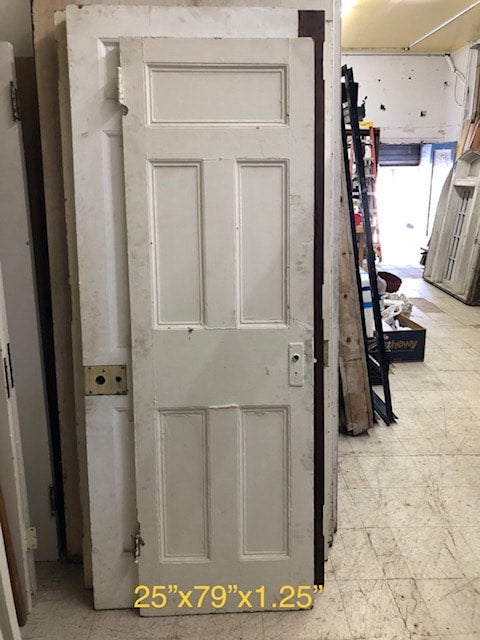 Late 1700 Early 1800, 5 Panels, Flat Back, door with Original