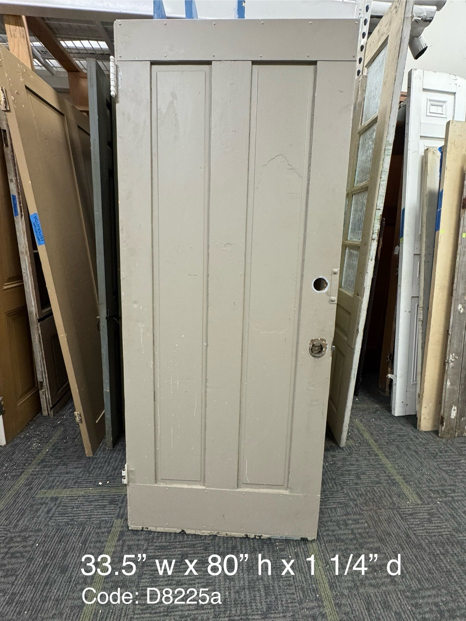 2 Vertical Panel 19th Century Wooden Door D8225a | Hudson Valley