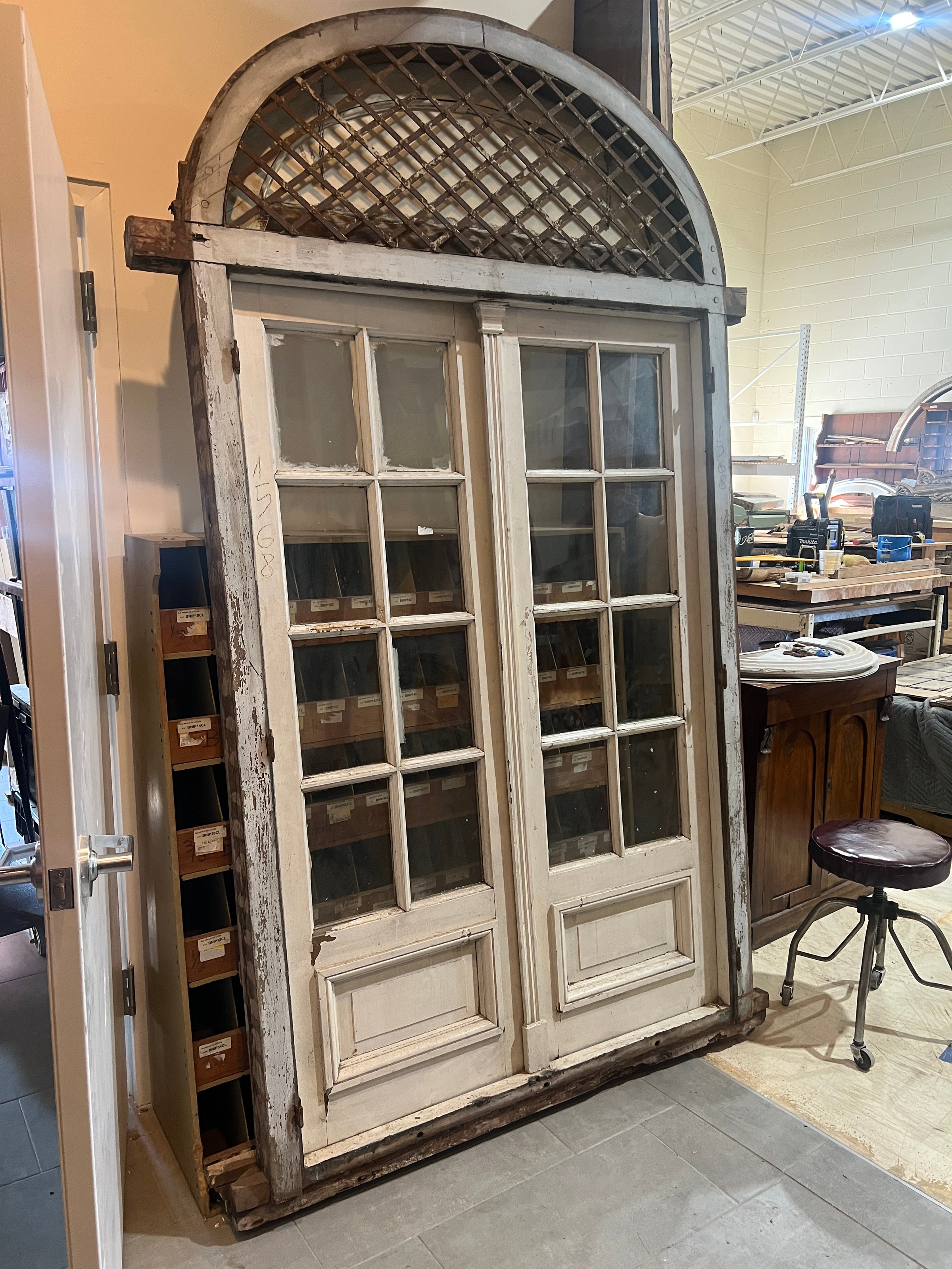 Eight Lite Arched French Doors in Jamb | Hudson Valley House Parts