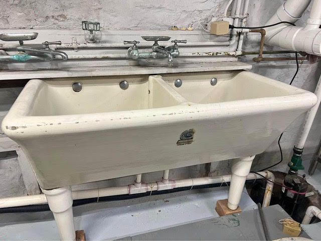 Antique Porcelain Sink on sale