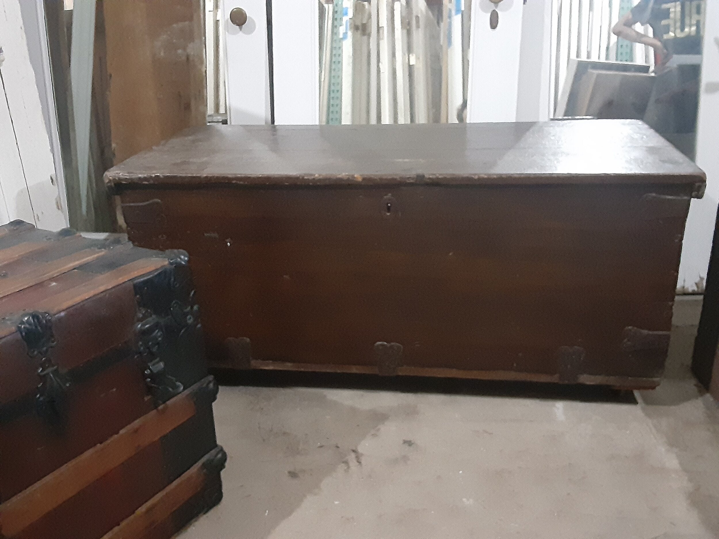 Early Wooden Trunk Antiques Hudson Valley House Parts Hudson